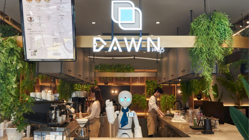 Make your order at the main counter at Avatar Robot Cafe DAWN ver.β